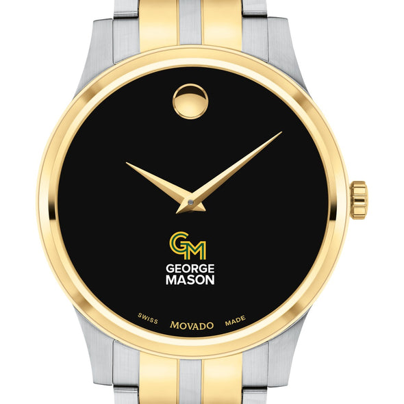 George Mason Men&#39;s Movado Collection Two-Tone Watch with Black Dial Shot #1