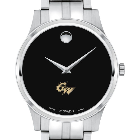 George Washington Men&#39;s Movado Collection Stainless Steel Watch with Black Dial Shot #1