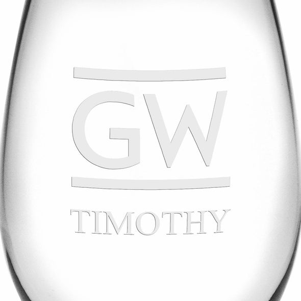 George Washington Stemless Wine Glasses Made in the USA Shot #3