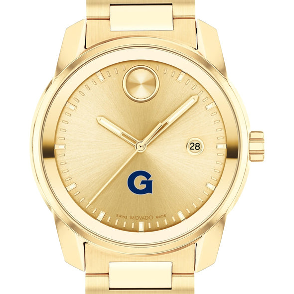 Georgetown University Men&#39;s Movado BOLD Gold with Date Window Shot #1