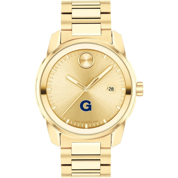 Georgetown University Men&#39;s Movado BOLD Gold with Date Window Shot #2