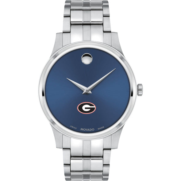 Georgia Men&#39;s Movado Collection Stainless Steel Watch with Blue Dial Shot #2