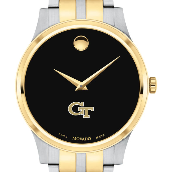 Georgia Tech Men&#39;s Movado Collection Two-Tone Watch with Black Dial Shot #1