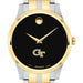 Georgia Tech Men's Movado Collection Two-Tone Watch with Black Dial