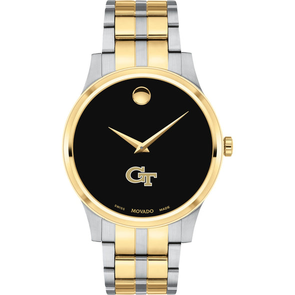 Georgia Tech Men&#39;s Movado Collection Two-Tone Watch with Black Dial Shot #2