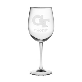 Georgia Tech Red Wine Glasses - Made in the USA Shot #1