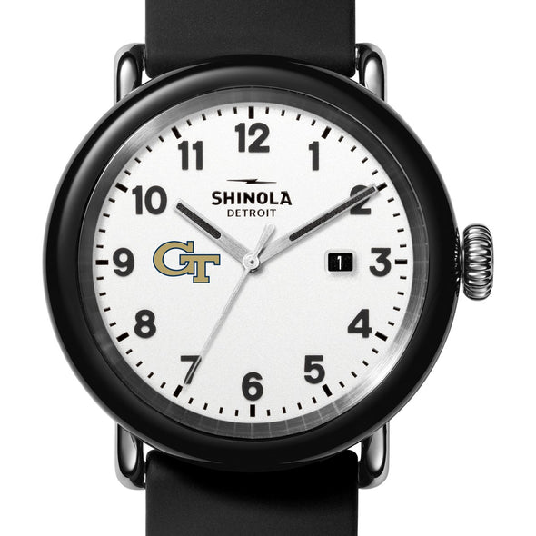 Georgia Tech Shinola Watch, The Detrola 43 mm White Dial at M.LaHart &amp; Co. Shot #1