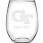 Georgia Tech Stemless Wine Glasses Made in the USA Shot #2