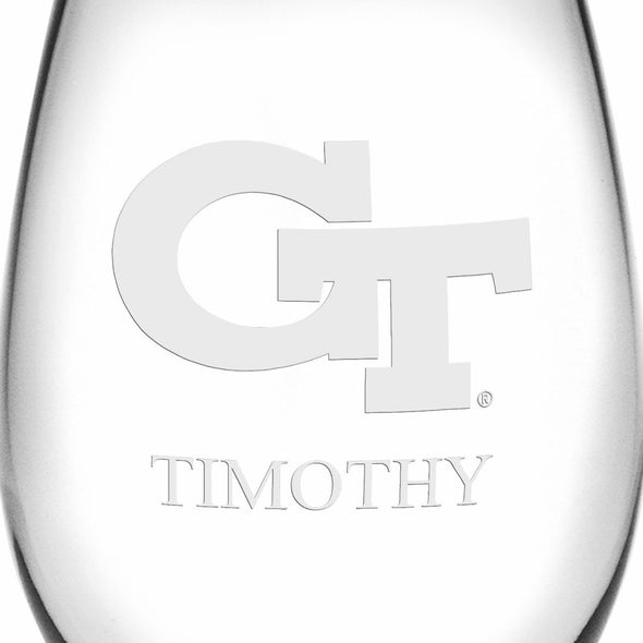 Georgia Tech Stemless Wine Glasses Made in the USA Shot #3