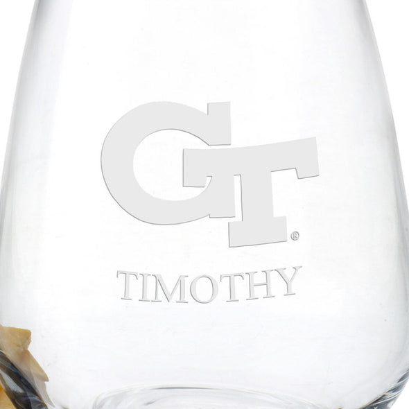 Georgia Tech Stemless Wine Glasses Shot #3