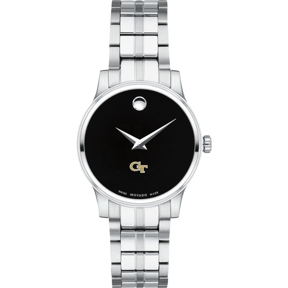 Georgia Tech Women&#39;s Movado Stainless Steel Watch with Black Dial Shot #2