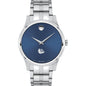 Gonzaga Men's Movado Collection Stainless Steel Watch with Blue Dial Shot #2