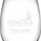 Gonzaga Stemless Wine Glasses Made in the USA Shot #3