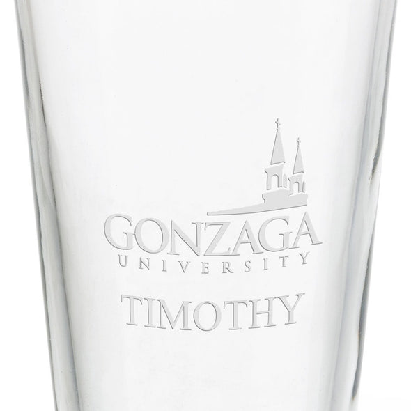 Gonzaga University 16 oz Pint Glass Shot #3