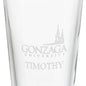 Gonzaga University 16 oz Pint Glass Shot #3