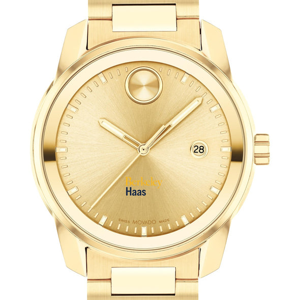 Haas School of Business Men&#39;s Movado BOLD Gold with Date Window Shot #1