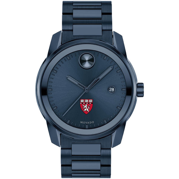 Harvard Medical School Men&#39;s Movado BOLD Blue Ion with Date Window Shot #2