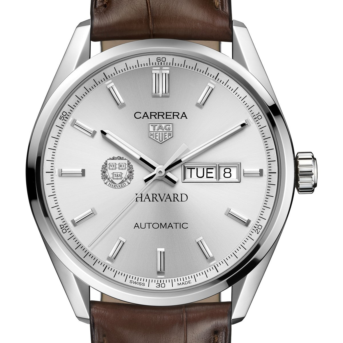 Harvard Men s TAG Heuer Automatic Day Date Carrera with Silver