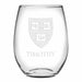 Harvard Stemless Wine Glasses Made in the USA