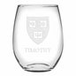 Harvard Stemless Wine Glasses Made in the USA Shot #1