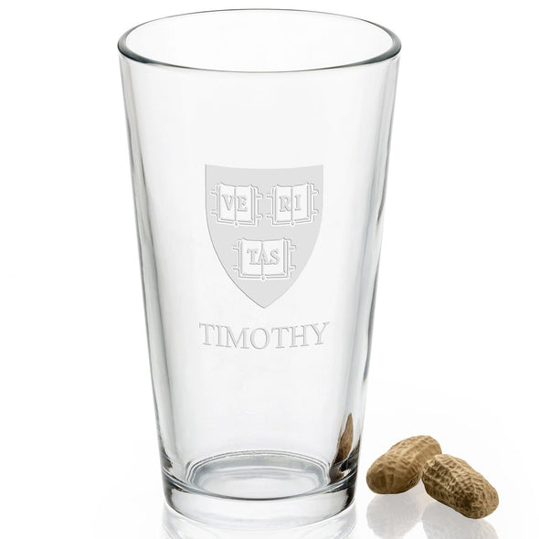 Harvard University 16 oz Pint Glass Shot #2