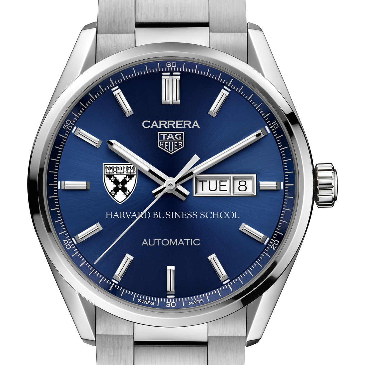 HBS Men s TAG Heuer Carrera with Blue Dial Day Date Window M