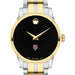 HBS Women's Movado Collection Two-Tone Watch with Black Dial