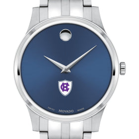 Holy Cross Men&#39;s Movado Collection Stainless Steel Watch with Blue Dial Shot #1