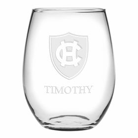 Holy Cross Stemless Wine Glasses Made in the USA Shot #1