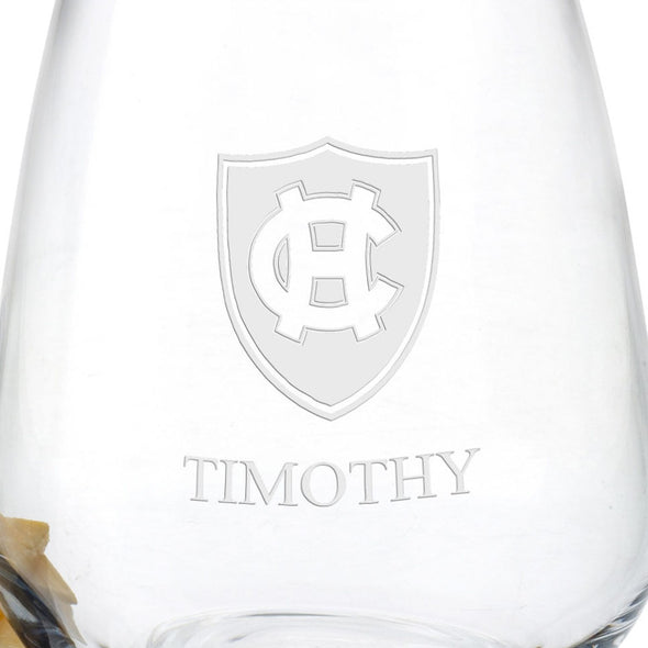 Holy Cross Stemless Wine Glasses Shot #3