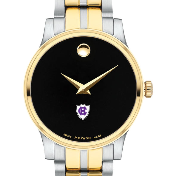 Holy Cross Women&#39;s Movado Collection Two-Tone Watch with Black Dial Shot #1