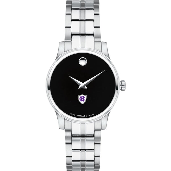 Holy Cross Women&#39;s Movado Stainless Steel Watch with Black Dial Shot #2