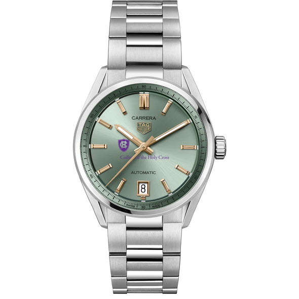 Holy Cross Women&#39;s TAG Heuer Steel Carrera with Green Dial Shot #2