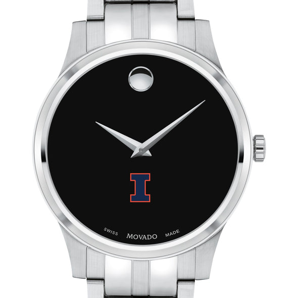 Illinois Men&#39;s Movado Collection Stainless Steel Watch with Black Dial Shot #1