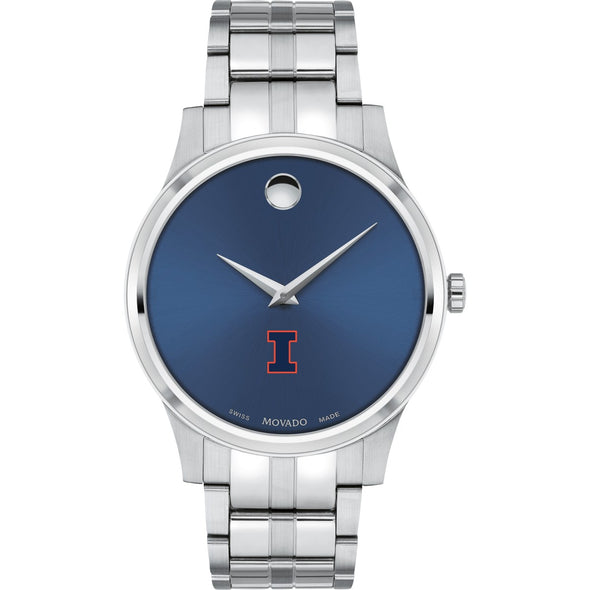 Illinois Men&#39;s Movado Collection Stainless Steel Watch with Blue Dial Shot #2