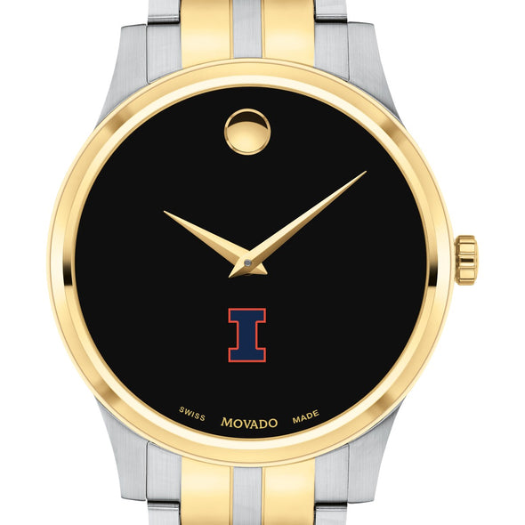 Illinois Men&#39;s Movado Collection Two-Tone Watch with Black Dial Shot #1