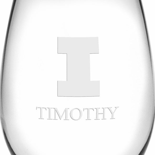 Illinois Stemless Wine Glasses Made in the USA Shot #3