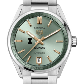 Illinois Women&#39;s TAG Heuer Steel Carrera with Green Dial Shot #1