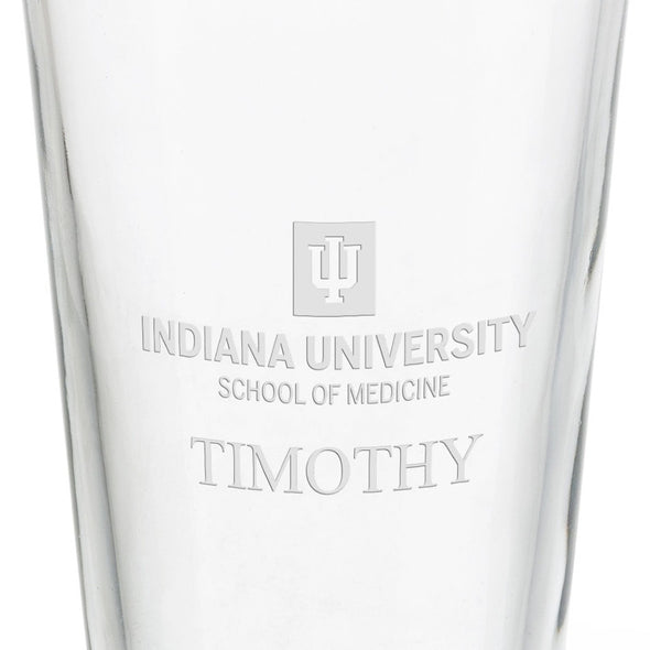 Indiana University School of Medicine 16 oz Pint Glass - Set of 2 Shot #3