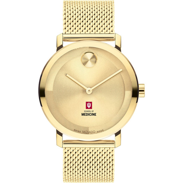 Indiana University School of Medicine Men&#39;s Movado BOLD Gold with Mesh Bracelet Shot #2