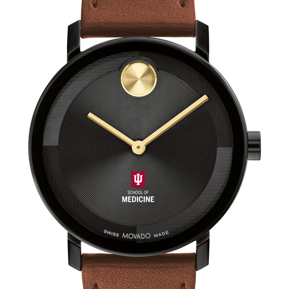 Indiana University School of Medicine Men&#39;s Movado BOLD with Cognac Leather Strap Shot #1