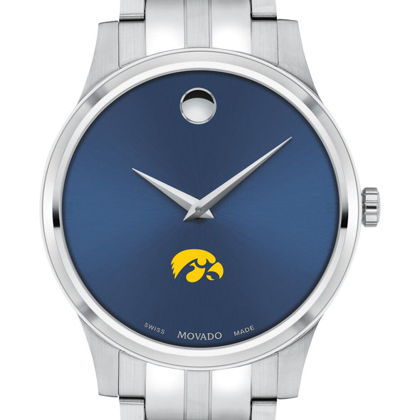 Iowa Men&#39;s Movado Collection Stainless Steel Watch with Blue Dial Shot #1