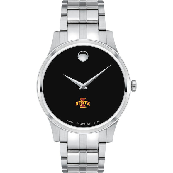 Iowa State Men&#39;s Movado Collection Stainless Steel Watch with Black Dial Shot #2