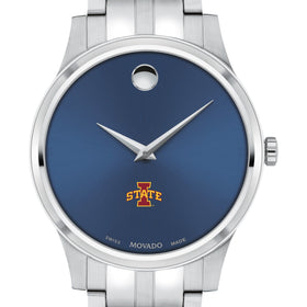 Iowa State Men&#39;s Movado Collection Stainless Steel Watch with Blue Dial Shot #1