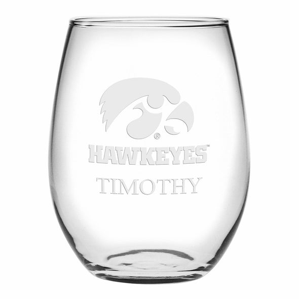 Iowa Stemless Wine Glasses Made in the USA Shot #1