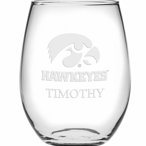 Iowa Stemless Wine Glasses Made in the USA Shot #2