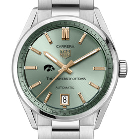 Iowa Women&#39;s TAG Heuer Steel Carrera with Green Dial Shot #1