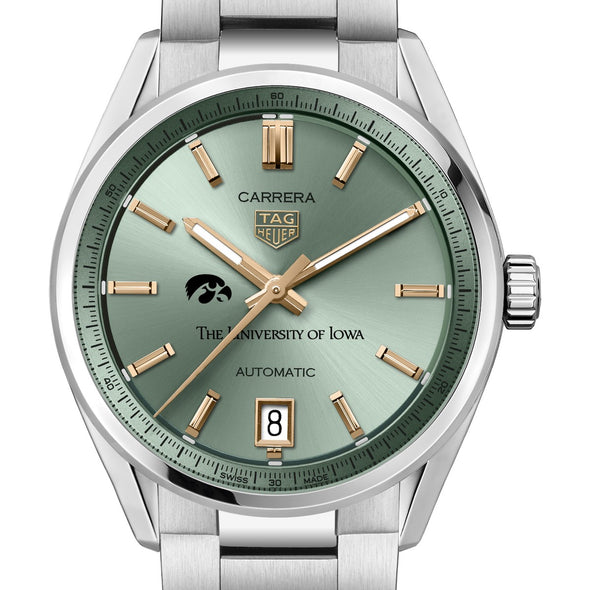 Iowa Women&#39;s TAG Heuer Steel Carrera with Green Dial Shot #1