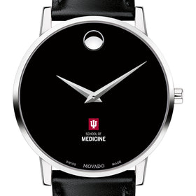 IU School of Medicine Men&#39;s Movado Museum with Leather Strap Shot #1