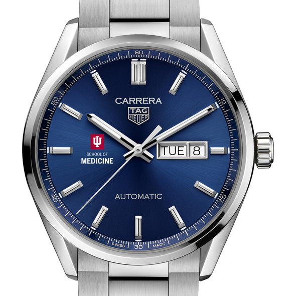 IU School of Medicine Men&#39;s TAG Heuer Carrera with Blue Dial &amp; Day-Date Window Shot #1